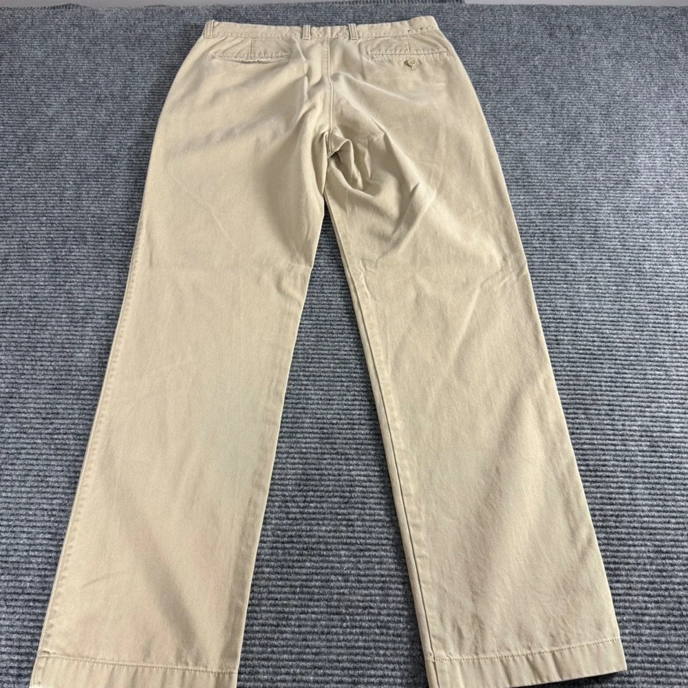 J.Crew The Bleecker Chino Pants Mens 34x34 Khaki Tan Straight Leg Cotton Twill